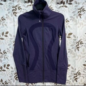 Lululemon Womens 4 Stride Jacket Violet Plum  Thumbholes Zip